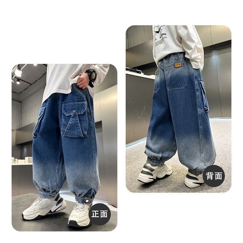 漸變工裝直筒牛仔褲S503428-細節圖3