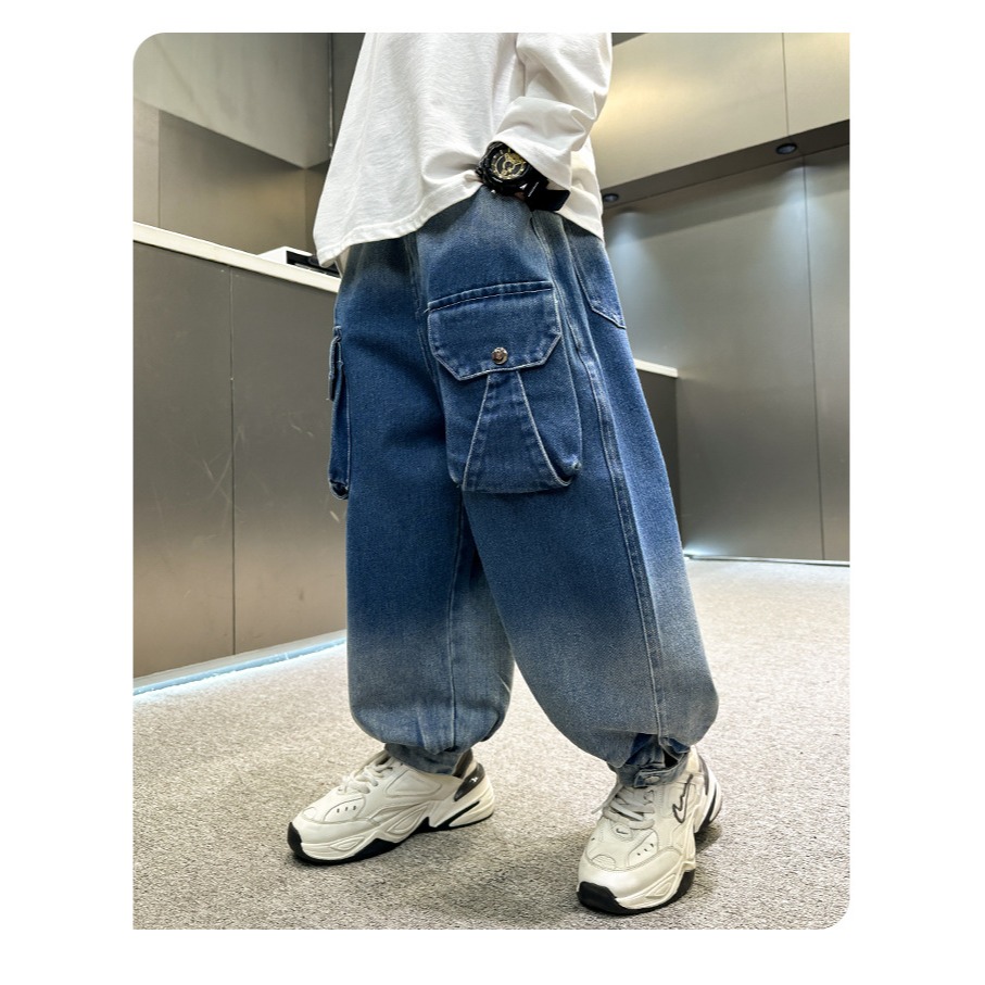 漸變工裝直筒牛仔褲S503428-細節圖11