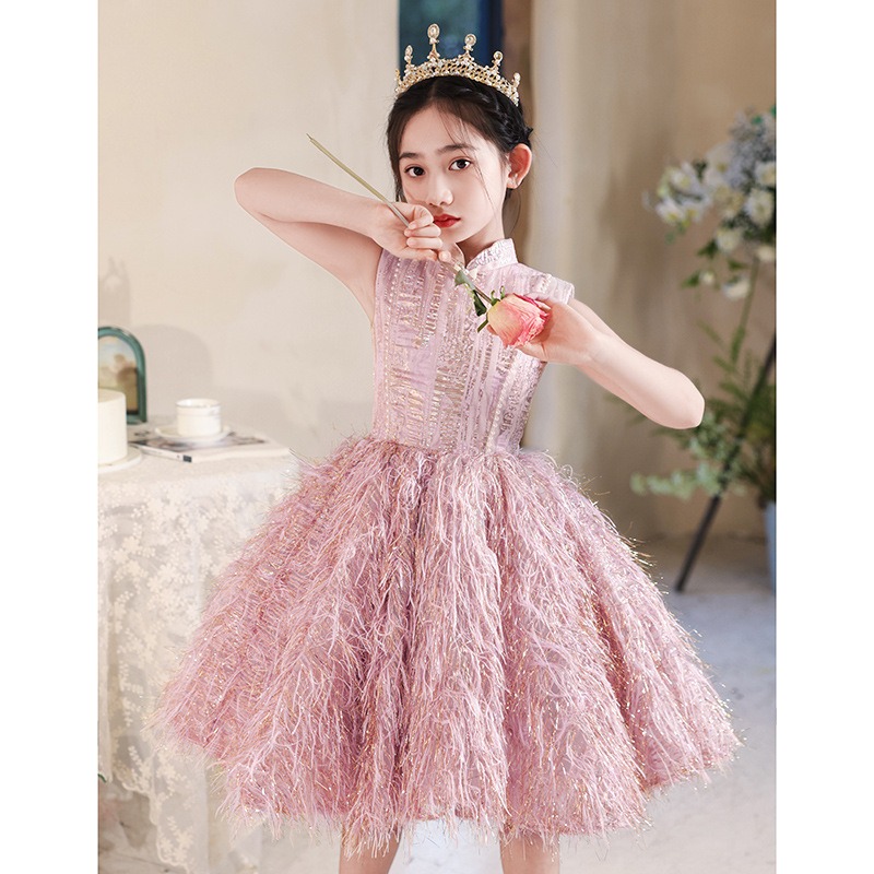 旗袍領金絲禮服裙S503434-細節圖5