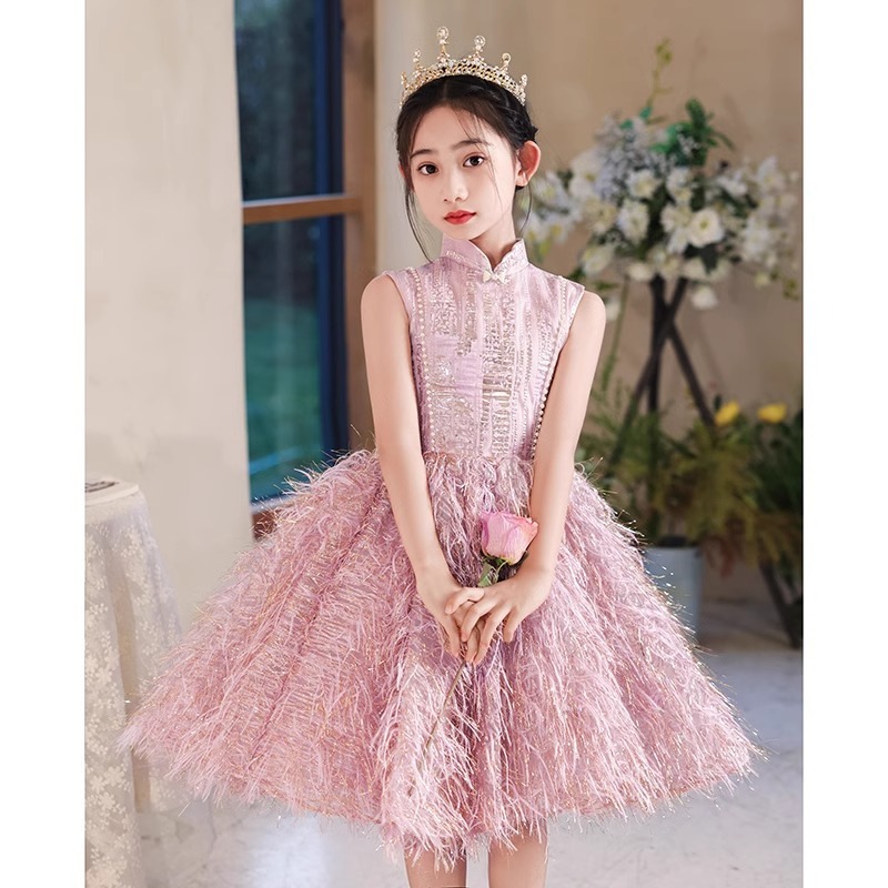 旗袍領金絲禮服裙S503434-細節圖7