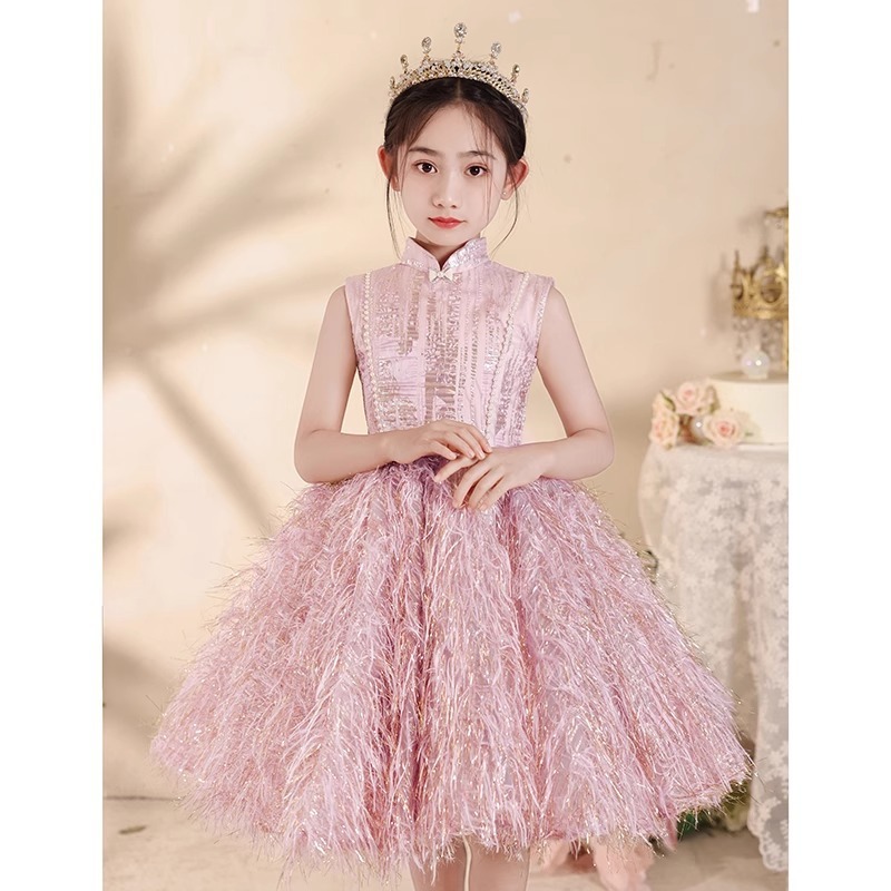 旗袍領金絲禮服裙S503434-細節圖11