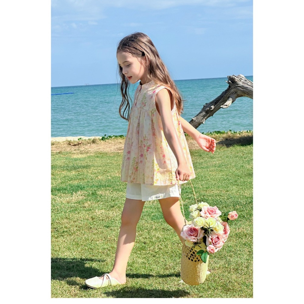 親子小清新碎花無袖上衣S503516-細節圖2