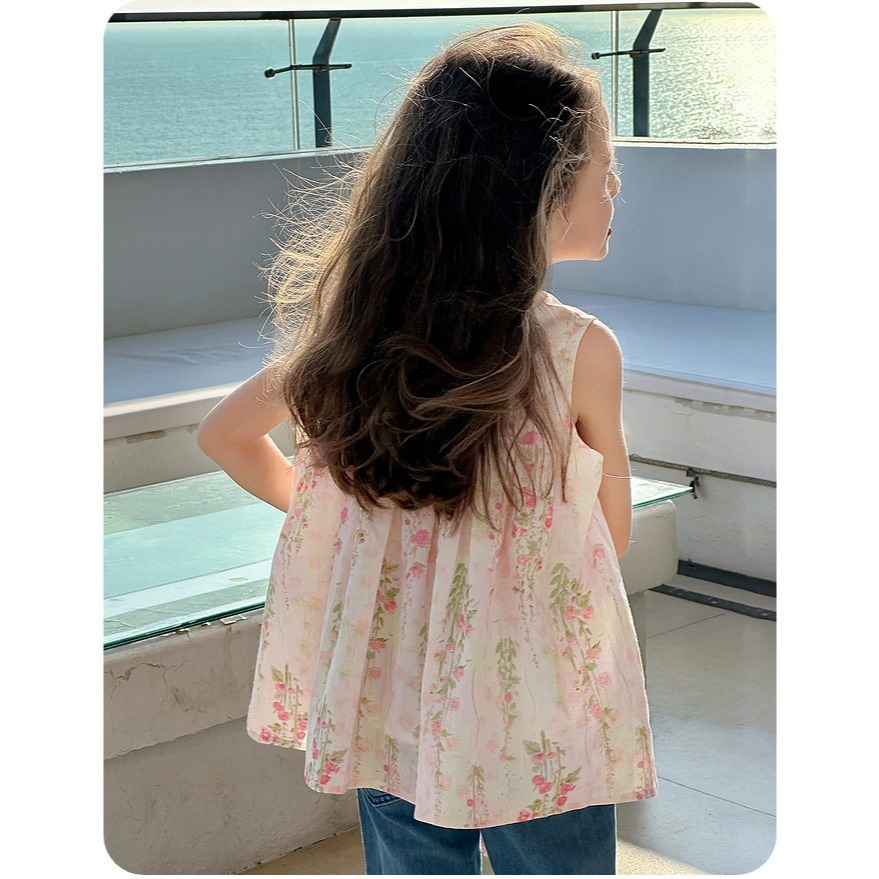 親子小清新碎花無袖上衣S503516-細節圖4