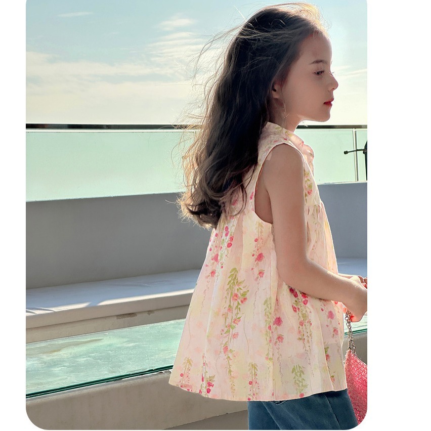 親子小清新碎花無袖上衣S503516-細節圖6