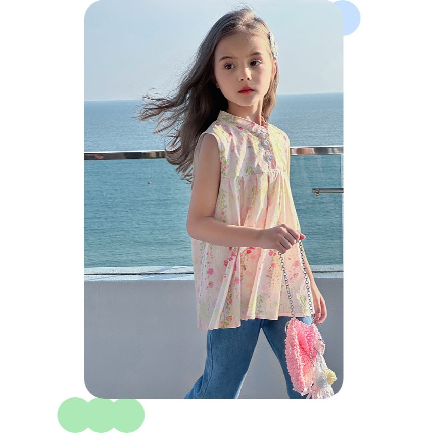 親子小清新碎花無袖上衣S503516-細節圖7