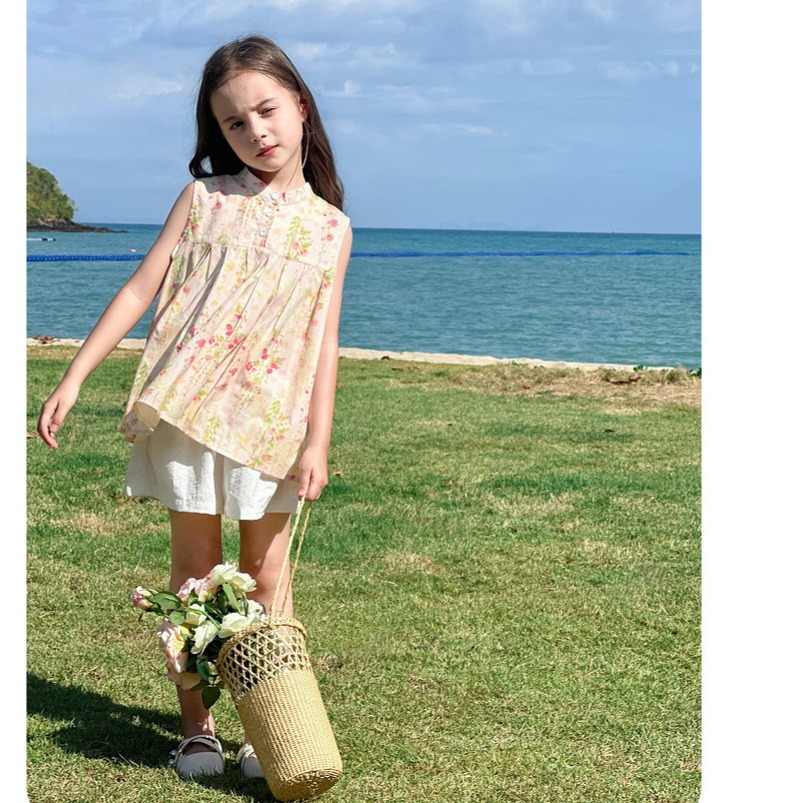 親子小清新碎花無袖上衣S503516-細節圖10