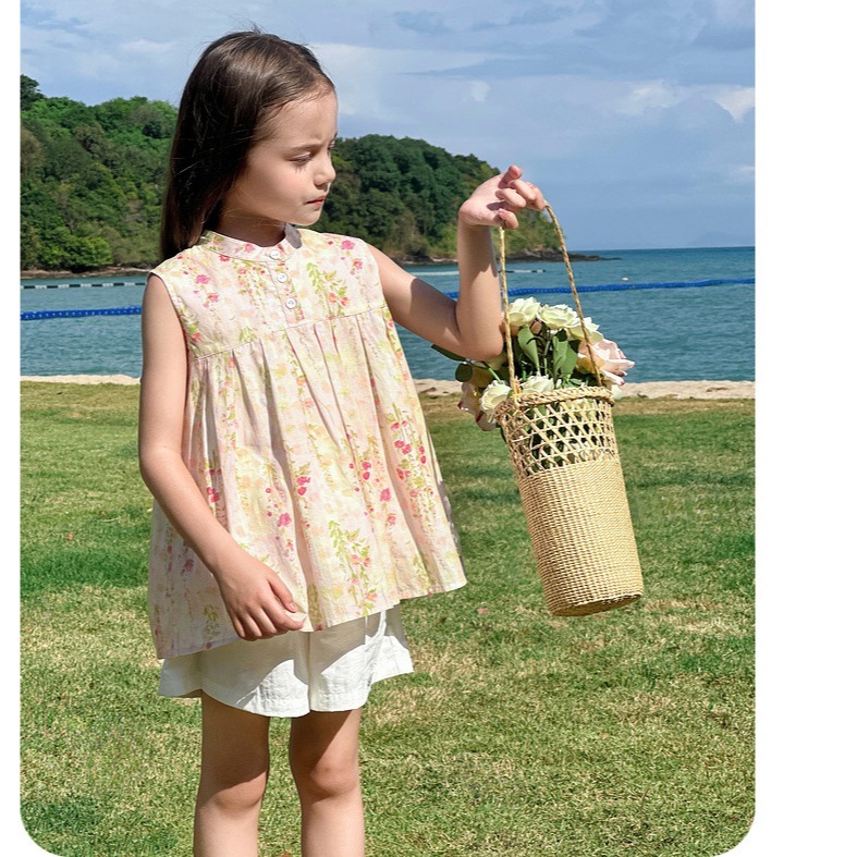 親子小清新碎花無袖上衣S503516-細節圖11