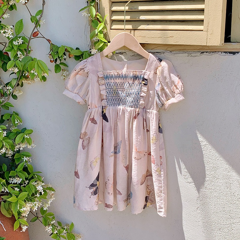 法式蝴蝶連衣裙S504108-細節圖2