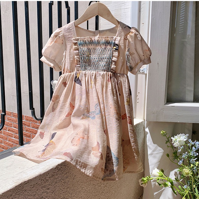 法式蝴蝶連衣裙S504108-細節圖7