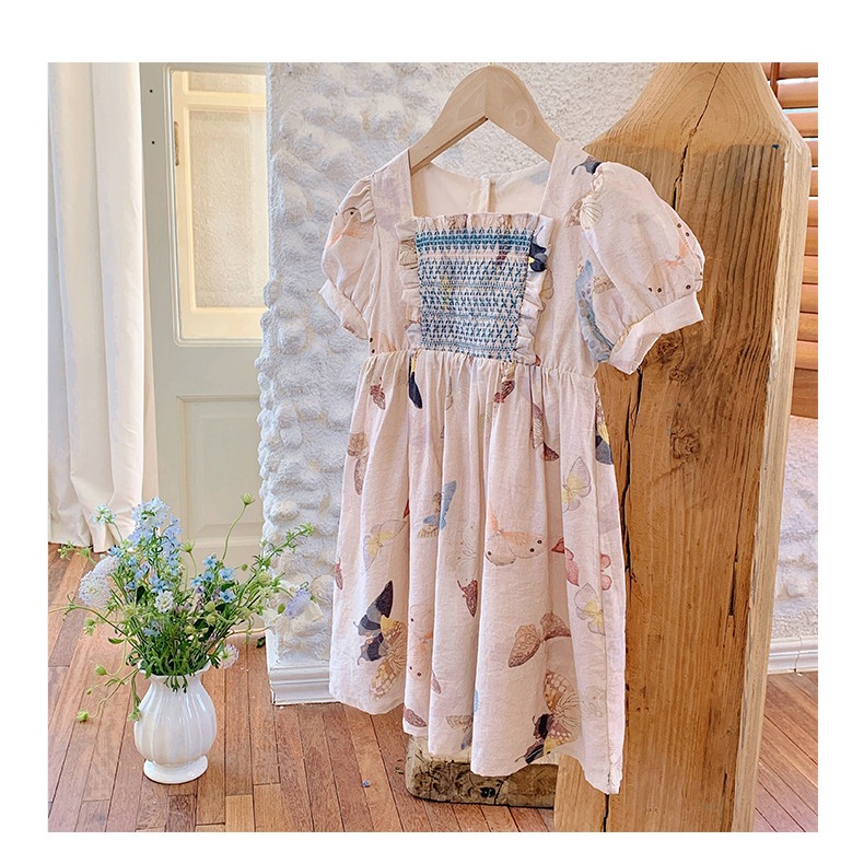 法式蝴蝶連衣裙S504108-細節圖8