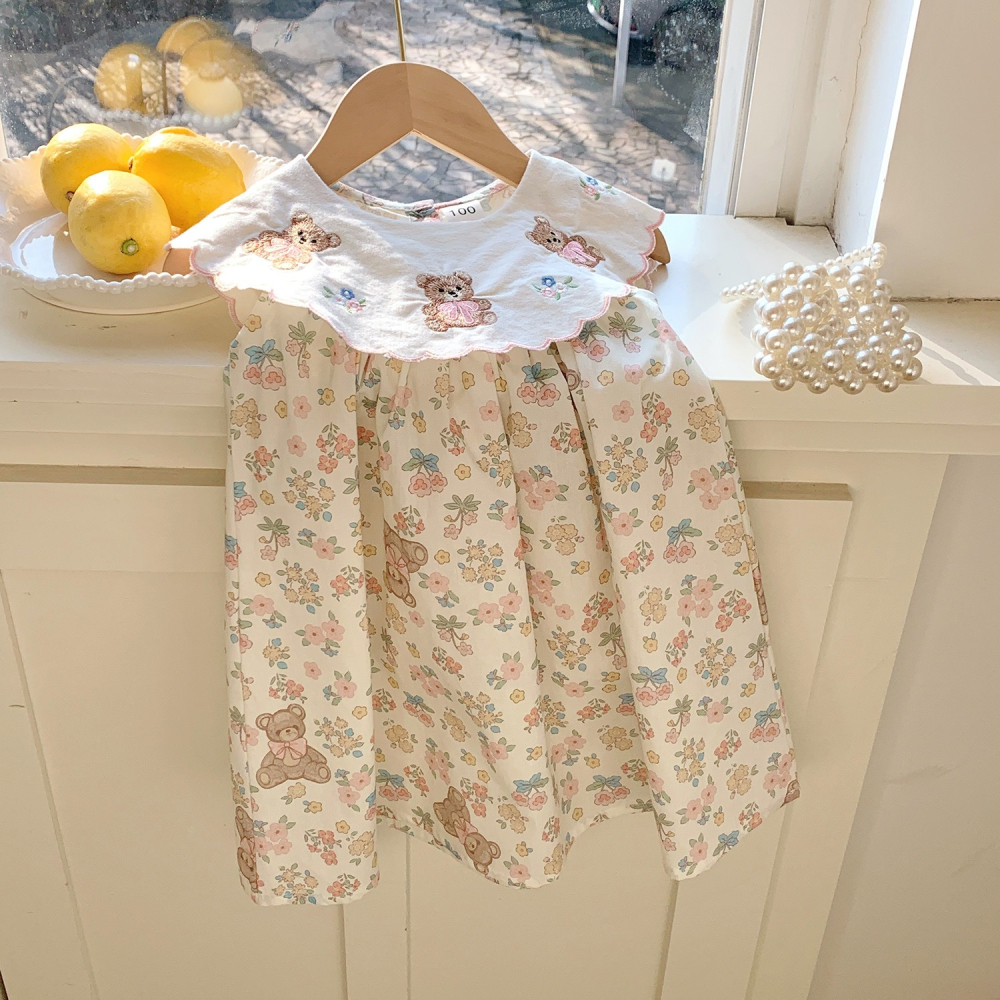 小熊刺繡連衣裙S504115-細節圖4