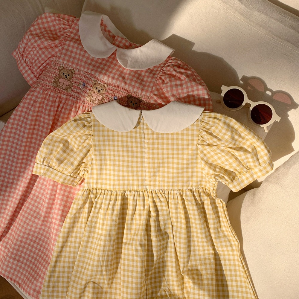 翻領小熊繡花連衣裙S504117-細節圖4