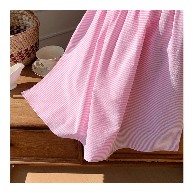 草莓刺繡條紋連衣裙S504130-細節圖11