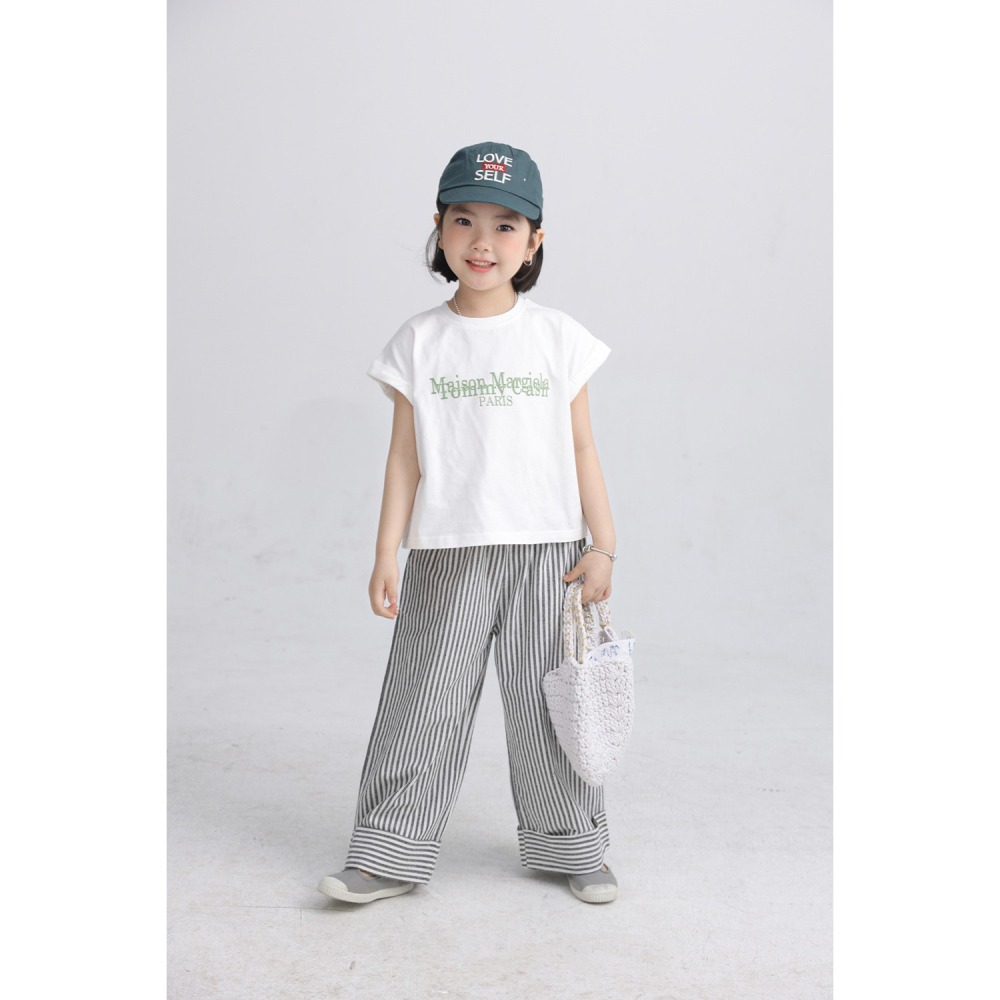 親子-翻邊條紋闊腿褲S504223-細節圖10