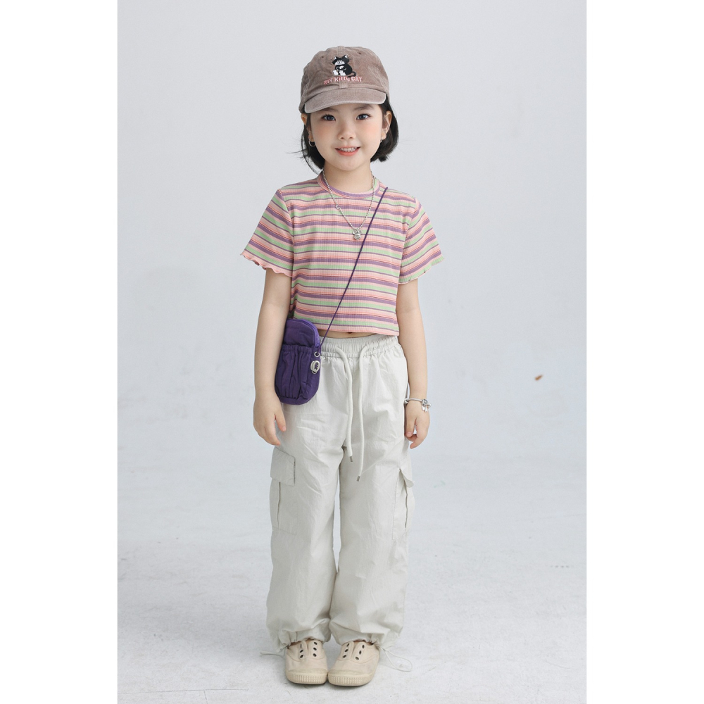 親子-露背條紋短袖T恤S504224-細節圖2