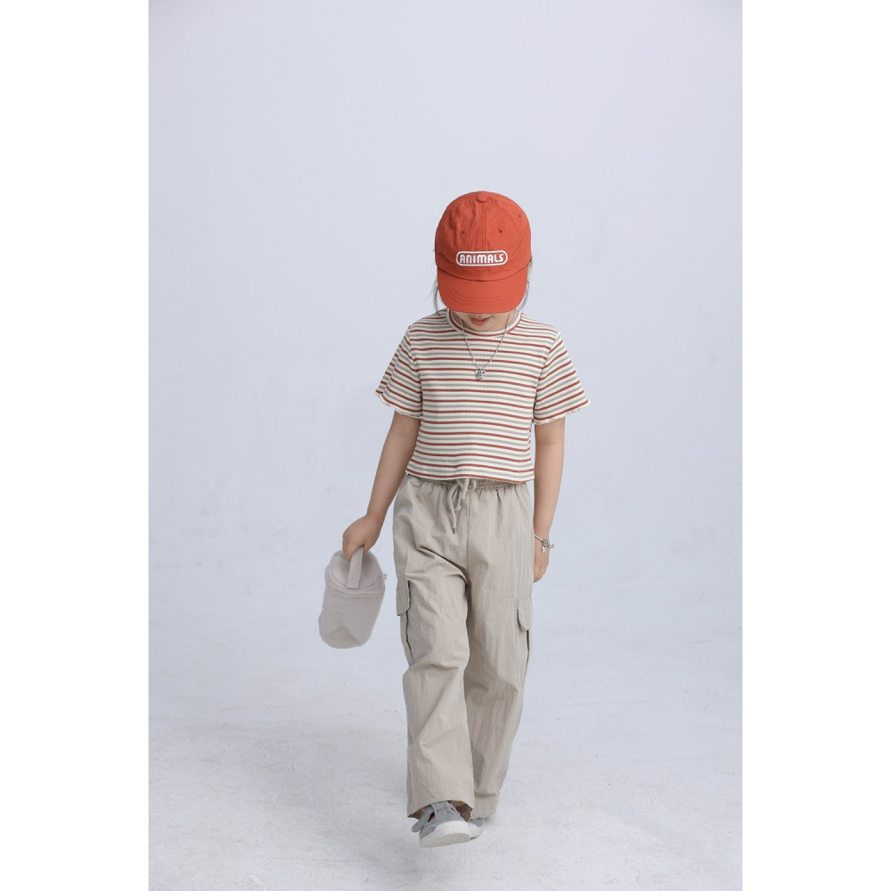 親子-露背條紋短袖T恤S504224-細節圖5