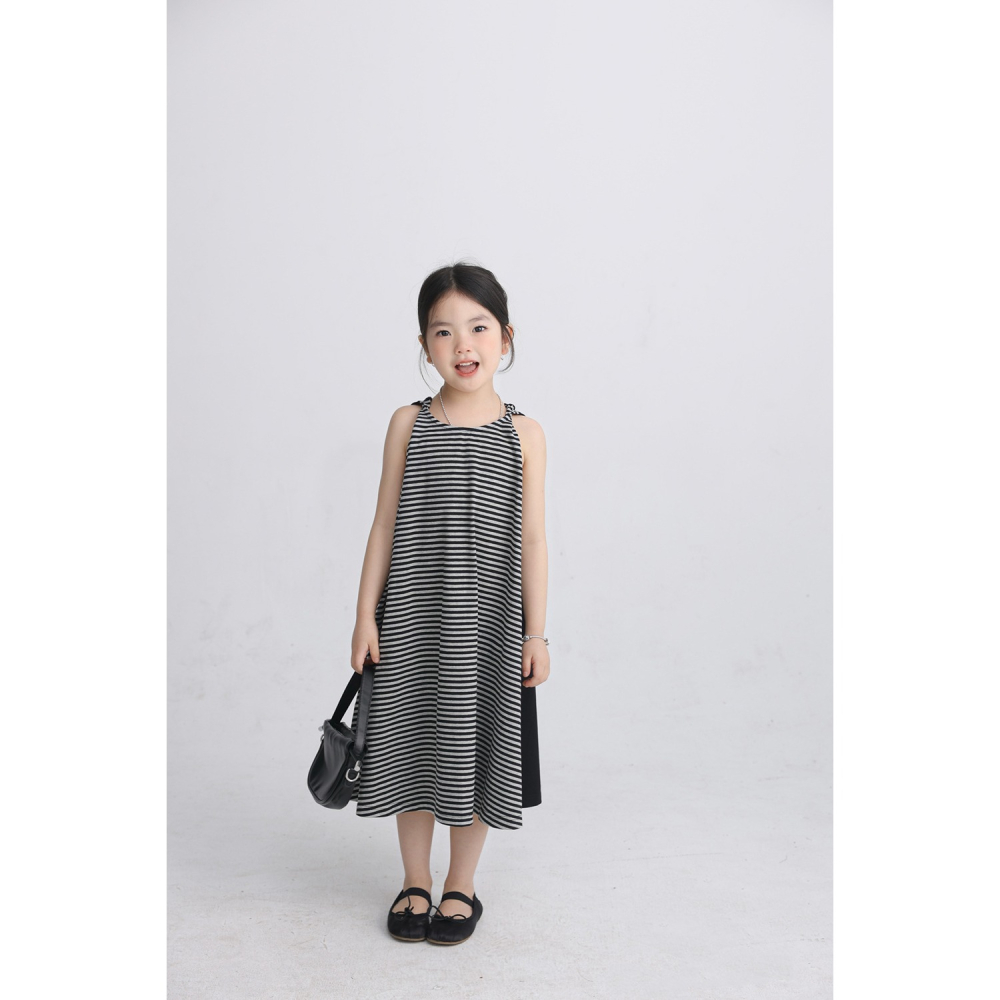 親子-日系條紋拼接連衣裙S504228-細節圖4