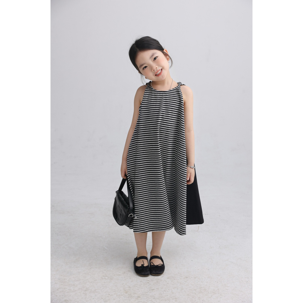 親子-日系條紋拼接連衣裙S504228-細節圖6