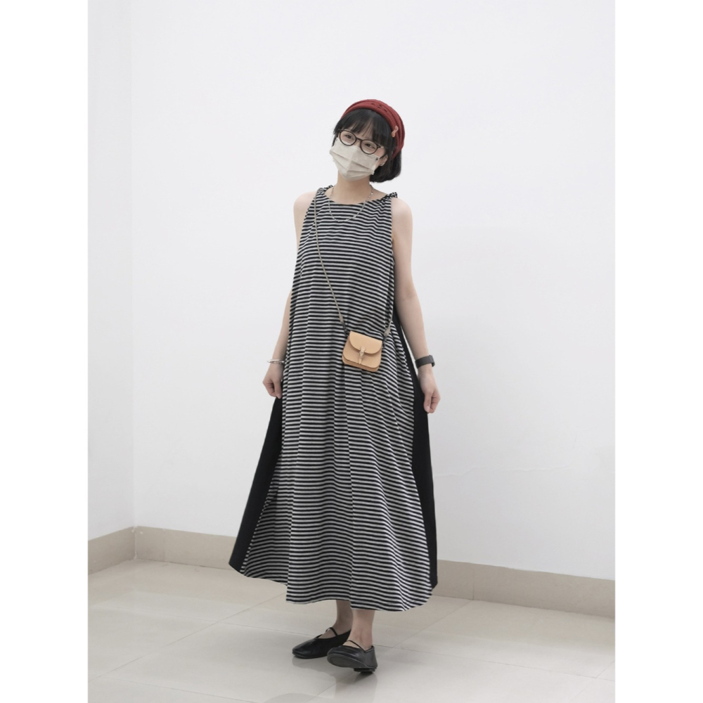 親子-日系條紋拼接連衣裙S504228-細節圖8