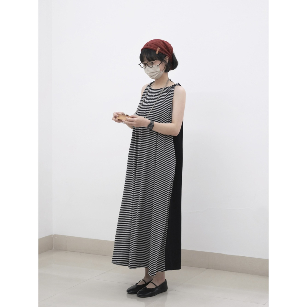 親子-日系條紋拼接連衣裙S504228-細節圖9