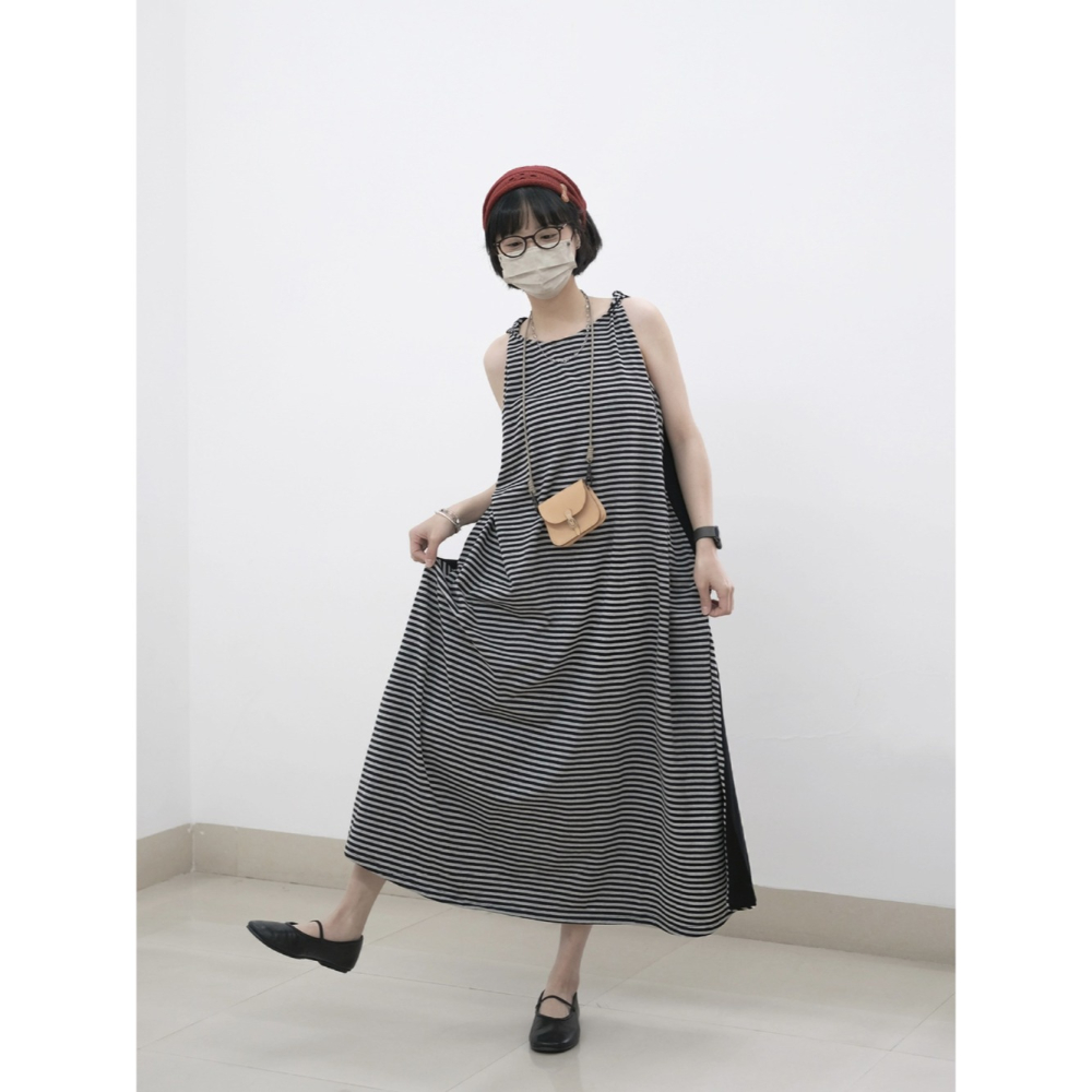 親子-日系條紋拼接連衣裙S504228-細節圖10