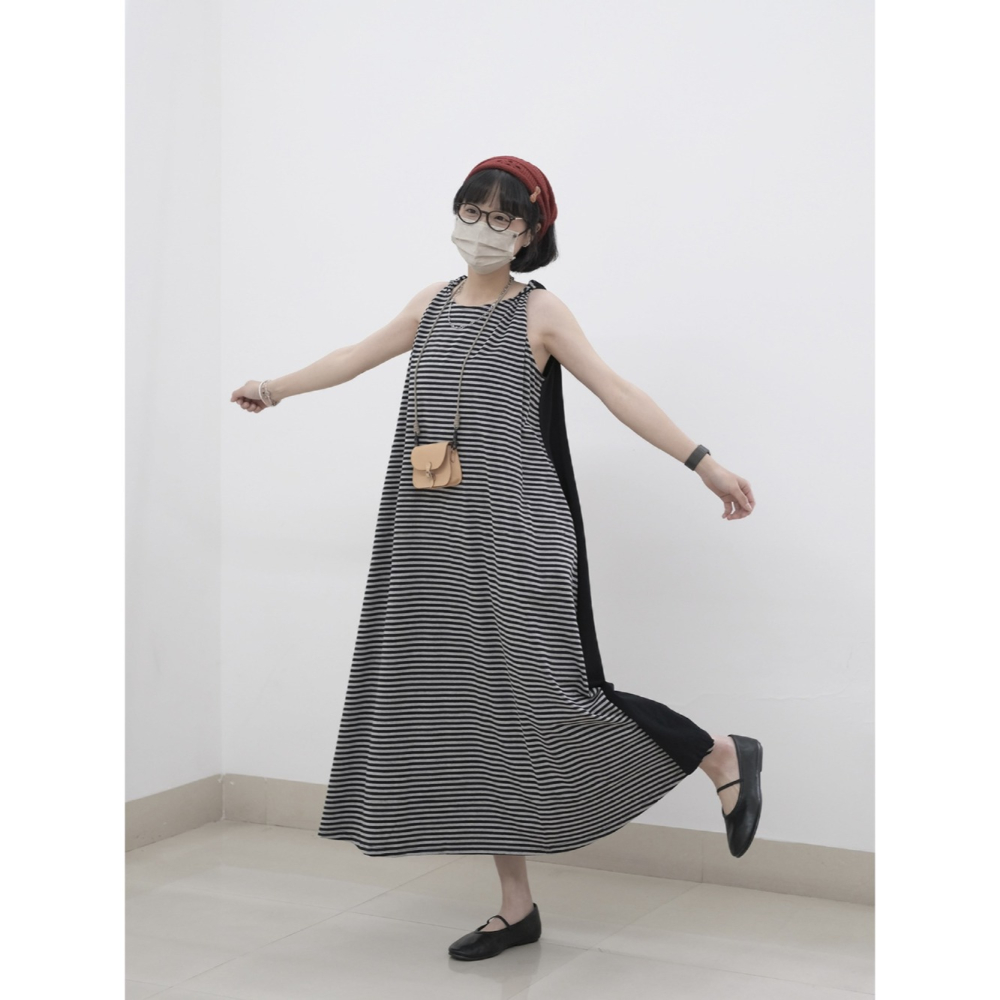 親子-日系條紋拼接連衣裙S504228-細節圖11