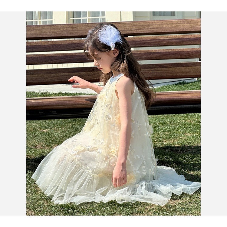 親子-立體繡花網紗亮片裙S504332-細節圖6