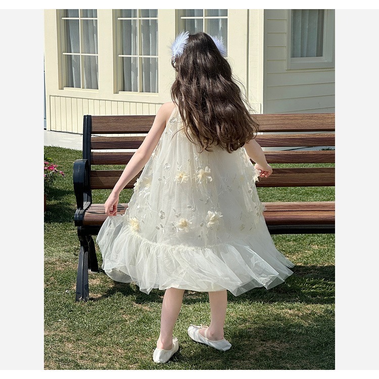 親子-立體繡花網紗亮片裙S504332-細節圖8