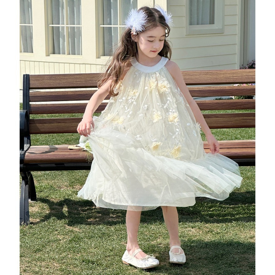 親子-立體繡花網紗亮片裙S504332-細節圖9