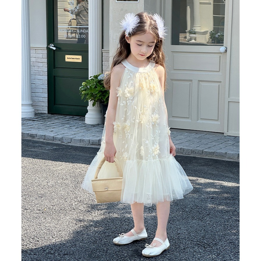 親子-立體繡花網紗亮片裙S504332-細節圖10