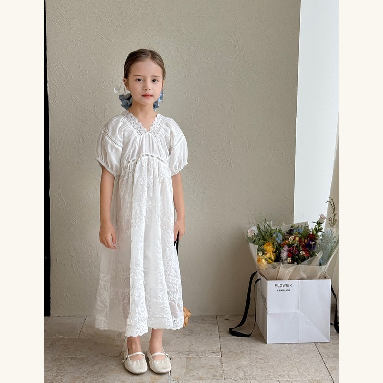 親子-森系大V領裙S504401-細節圖3