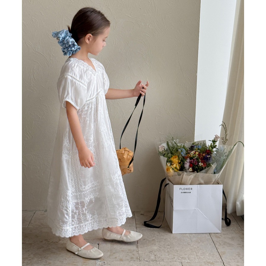 親子-森系大V領裙S504401-細節圖4