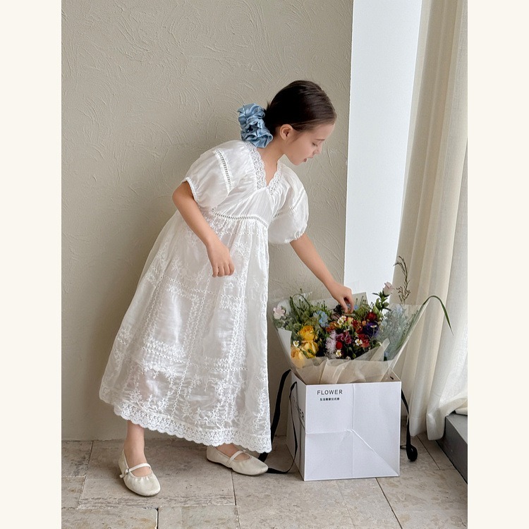 親子-森系大V領裙S504401-細節圖5