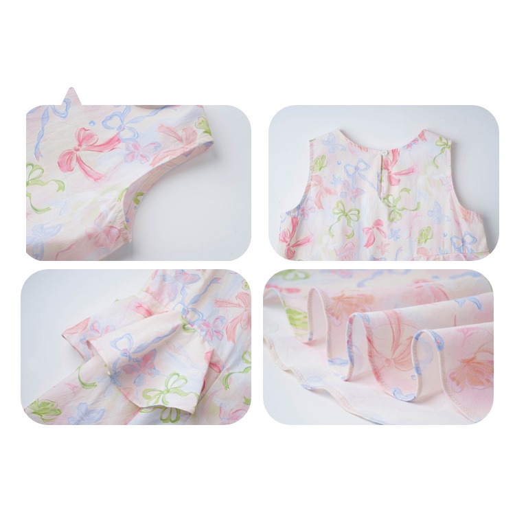 親子-碎花蝴蝶結裙S504402-細節圖4