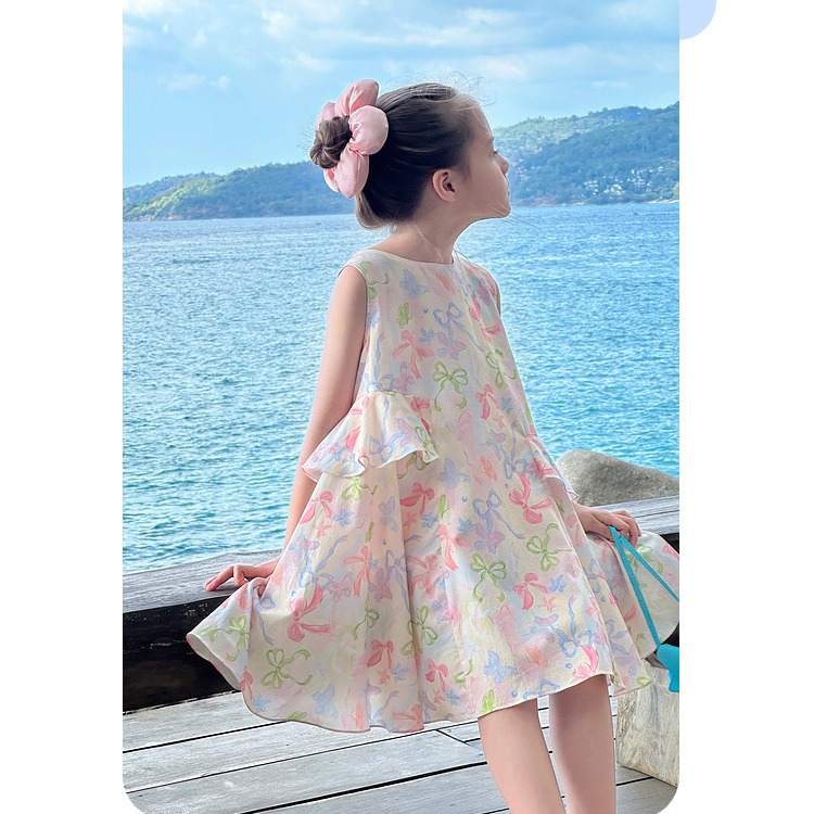 親子-碎花蝴蝶結裙S504402-細節圖6