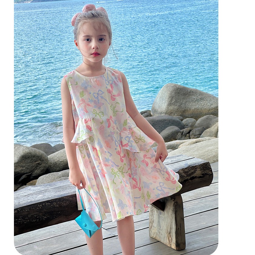 親子-碎花蝴蝶結裙S504402-細節圖7