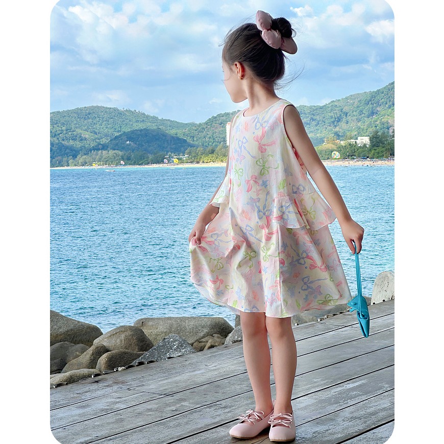 親子-碎花蝴蝶結裙S504402-細節圖8