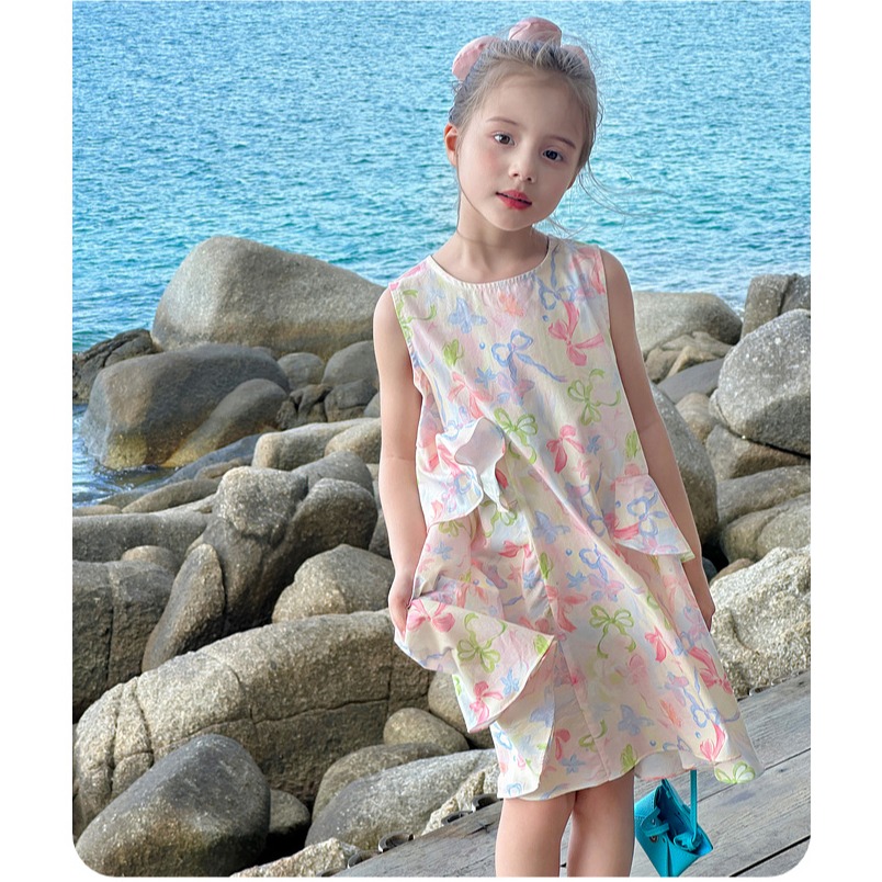 親子-碎花蝴蝶結裙S504402-細節圖9