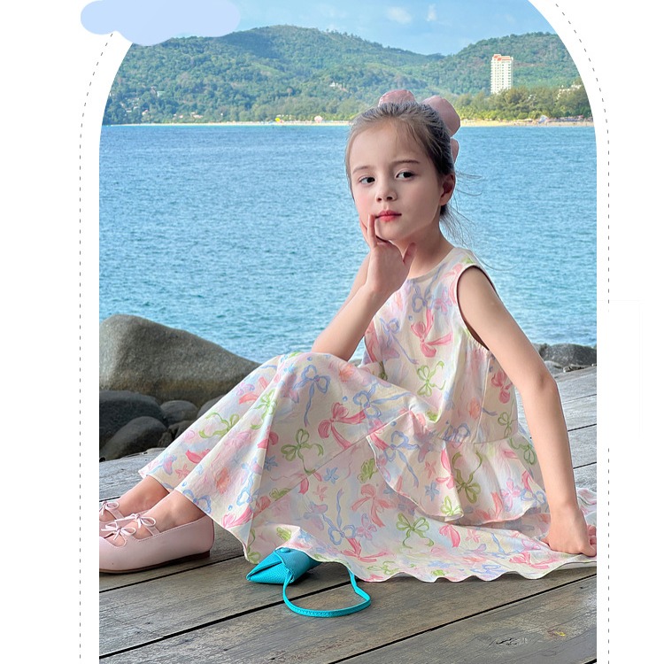 親子-碎花蝴蝶結裙S504402-細節圖10