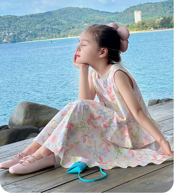 親子-碎花蝴蝶結裙S504402-細節圖11