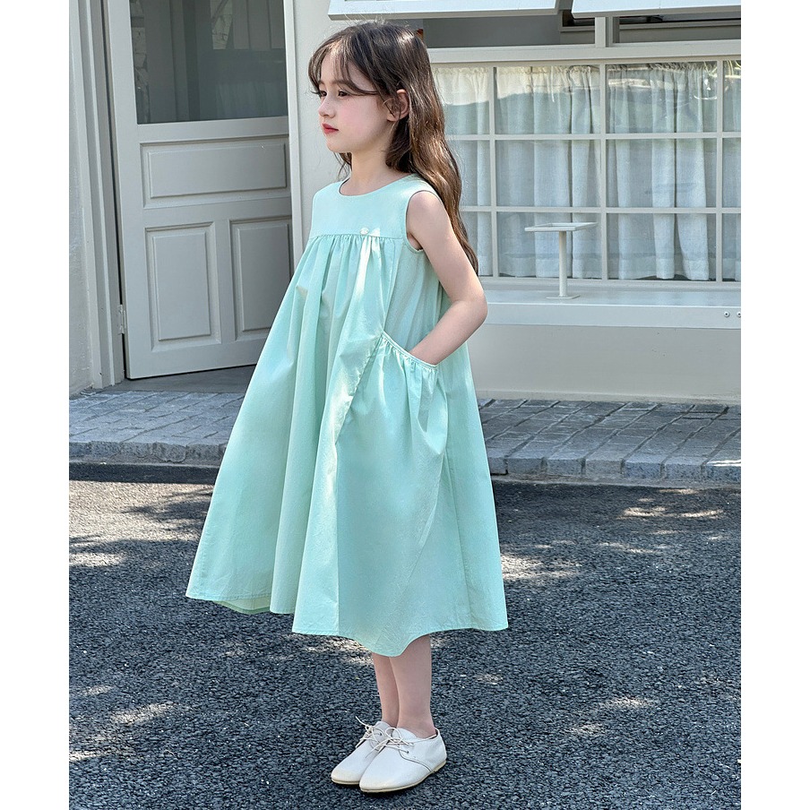 親子-清涼薄荷無袖背心裙S504412-細節圖9