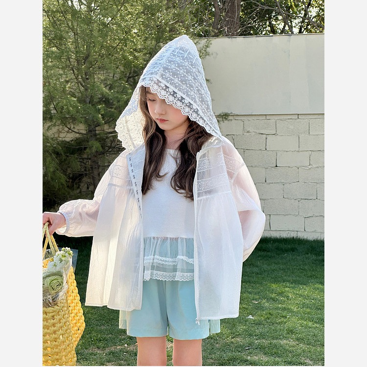 親子-蕾絲花邊防曬外套S504413-細節圖10