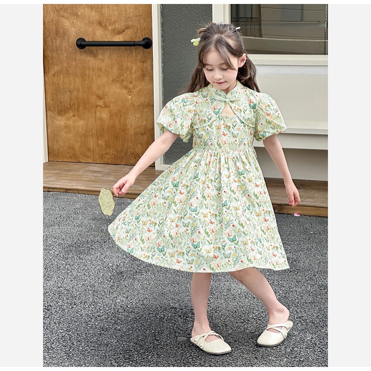 親子-蝶舞繁花新中式洋裝S504416-細節圖6