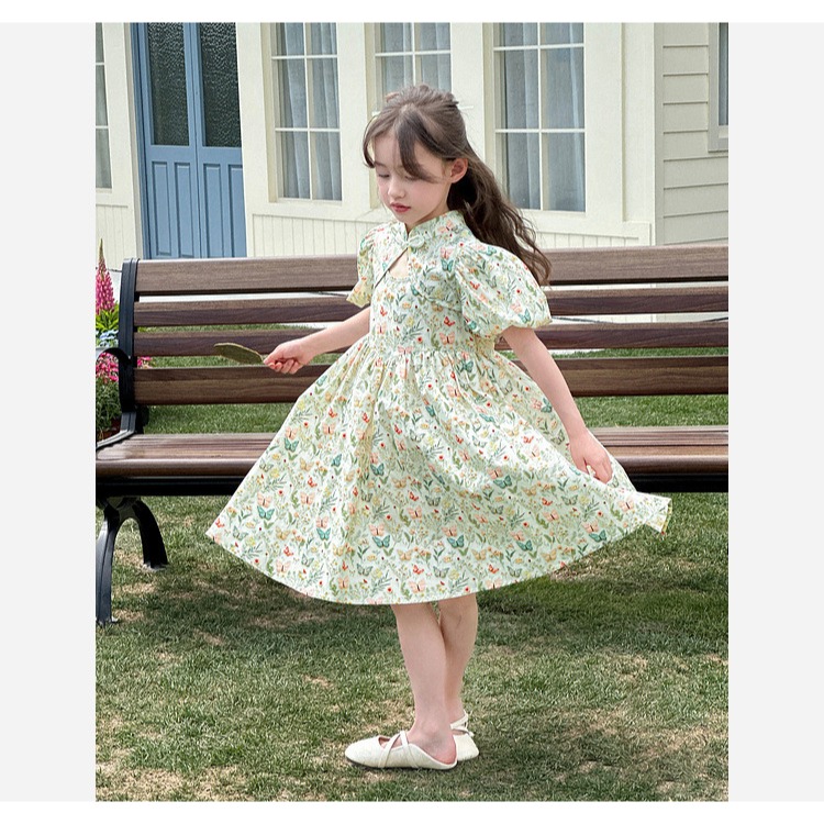 親子-蝶舞繁花新中式洋裝S504416-細節圖11