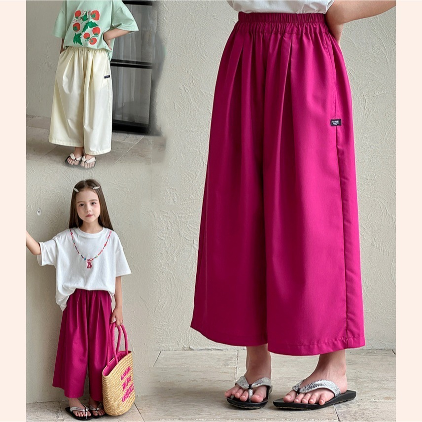親子-純色透氣闊腿褲S504423-細節圖2