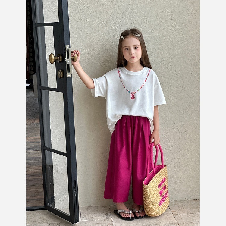 親子-純色透氣闊腿褲S504423-細節圖6