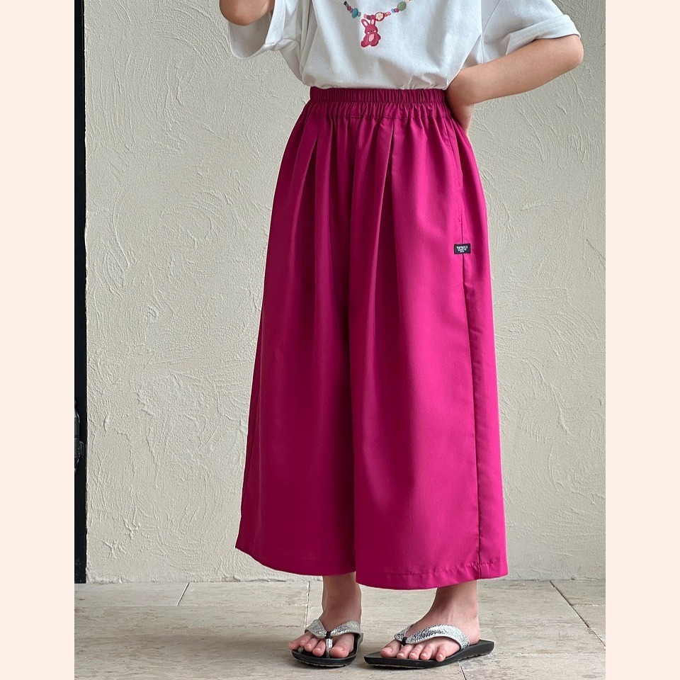 親子-純色透氣闊腿褲S504423-細節圖7