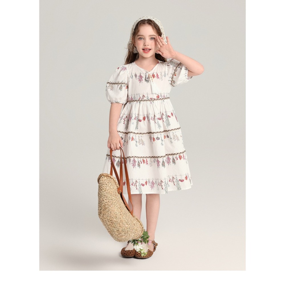 親子-森系泡泡袖洋裝S504425-細節圖8