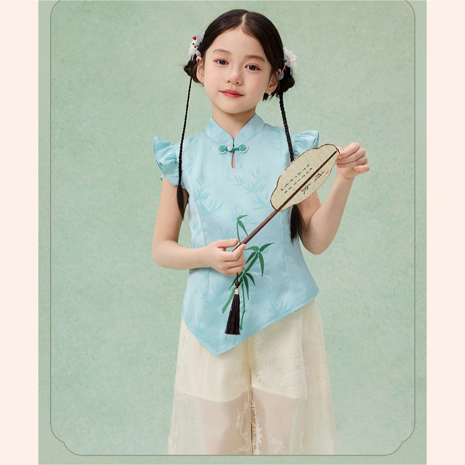 新中式套裝襯衫闊腿S505211-細節圖7