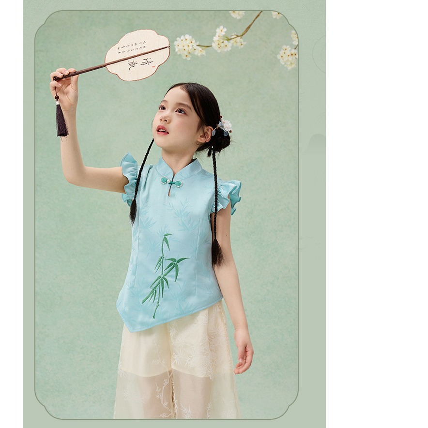 新中式套裝襯衫闊腿S505211-細節圖8